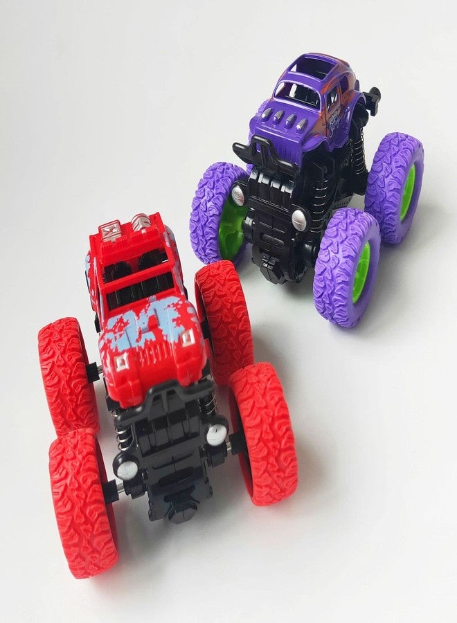 PULSBERY 4WD Monster Truck Cars Push and Go Toy Trucks Friction Powered Cars,Multicolor (Monster Car-2 Qty) - Image 5